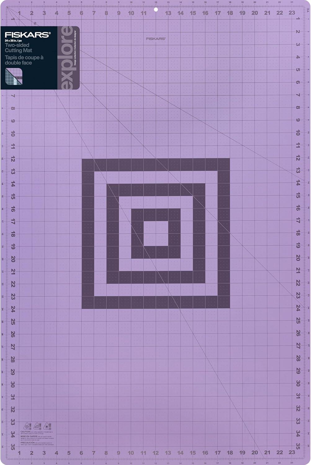 imageFiskars Self Healing Cutting Mat with Grid for Sewing Quilting and Crafts  24quot x 36 Grid LilacMountain HazeLilac