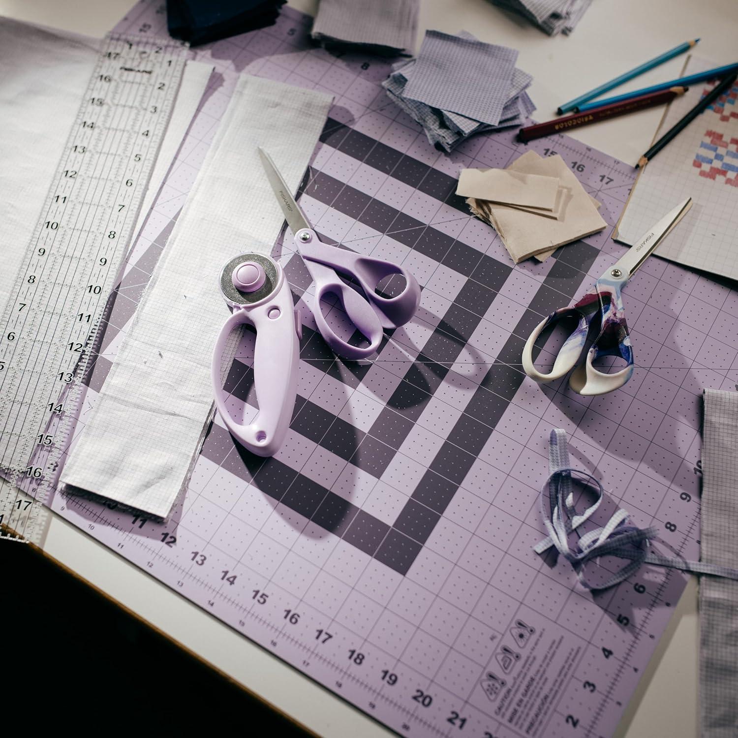 imageFiskars Self Healing Cutting Mat with Grid for Sewing Quilting and Crafts  24quot x 36 Grid LilacMountain HazeLilac