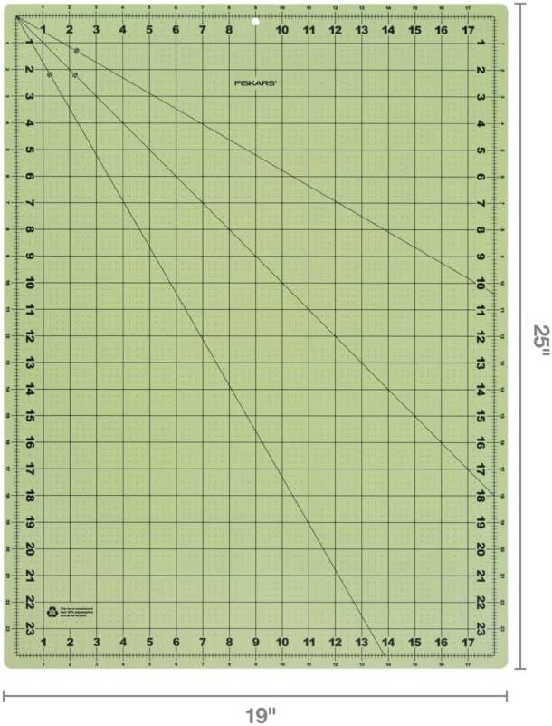 imageFiskars Self Healing Eco Cutting Mat with Grid for Sewing Quilting and Crafts  24quot x 36 Grid18x24