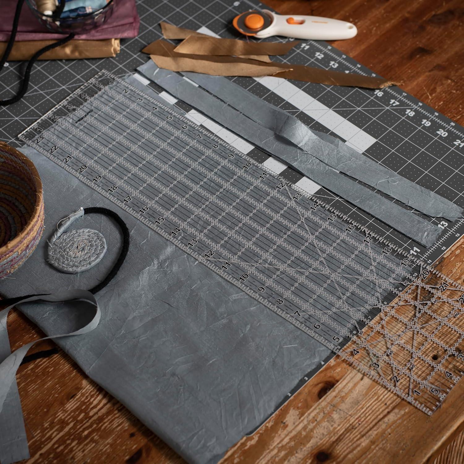 imageFiskars Sewing Ruler 6quotx 24quot  Sewing and Quilting Ruler with Gridlines  Arts and Craft Supplies  ClearBlack