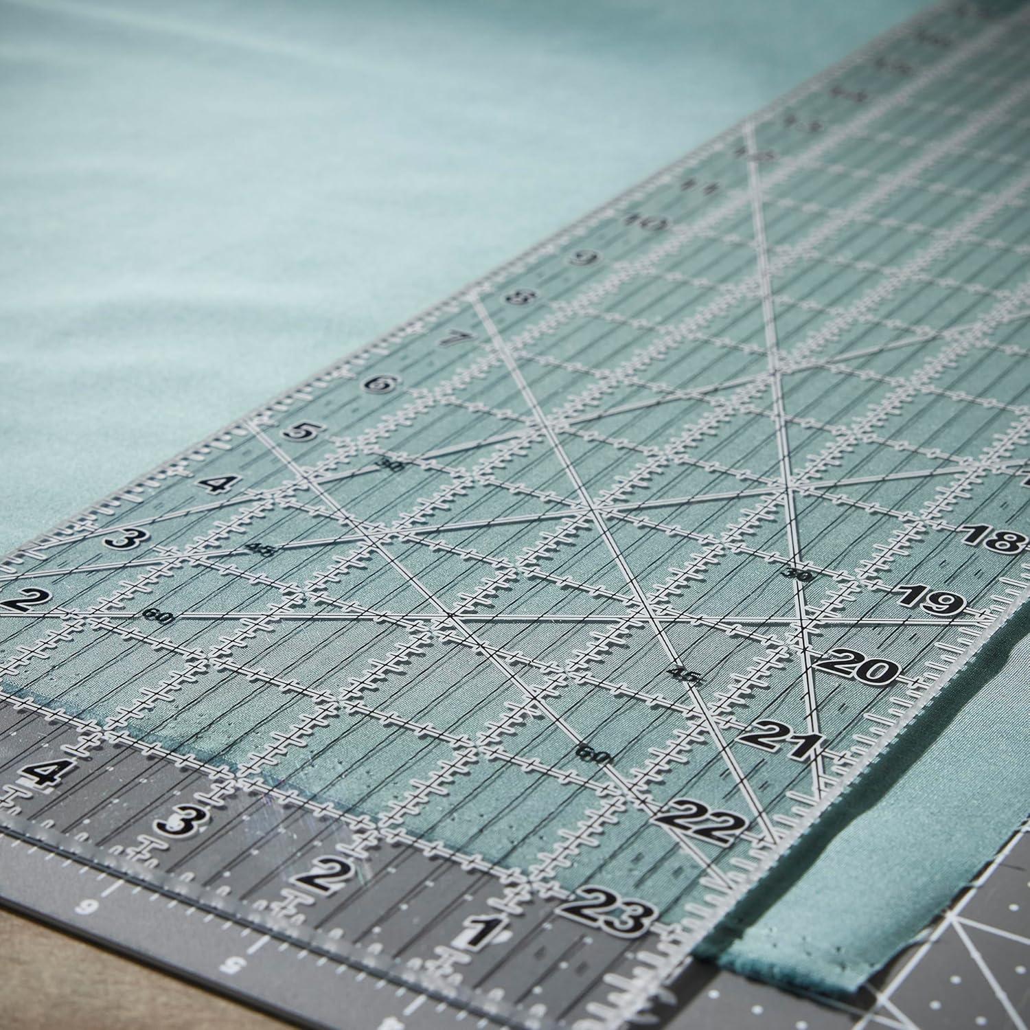 imageFiskars Sewing Ruler 6quotx 24quot  Sewing and Quilting Ruler with Gridlines  Arts and Craft Supplies  ClearBlack