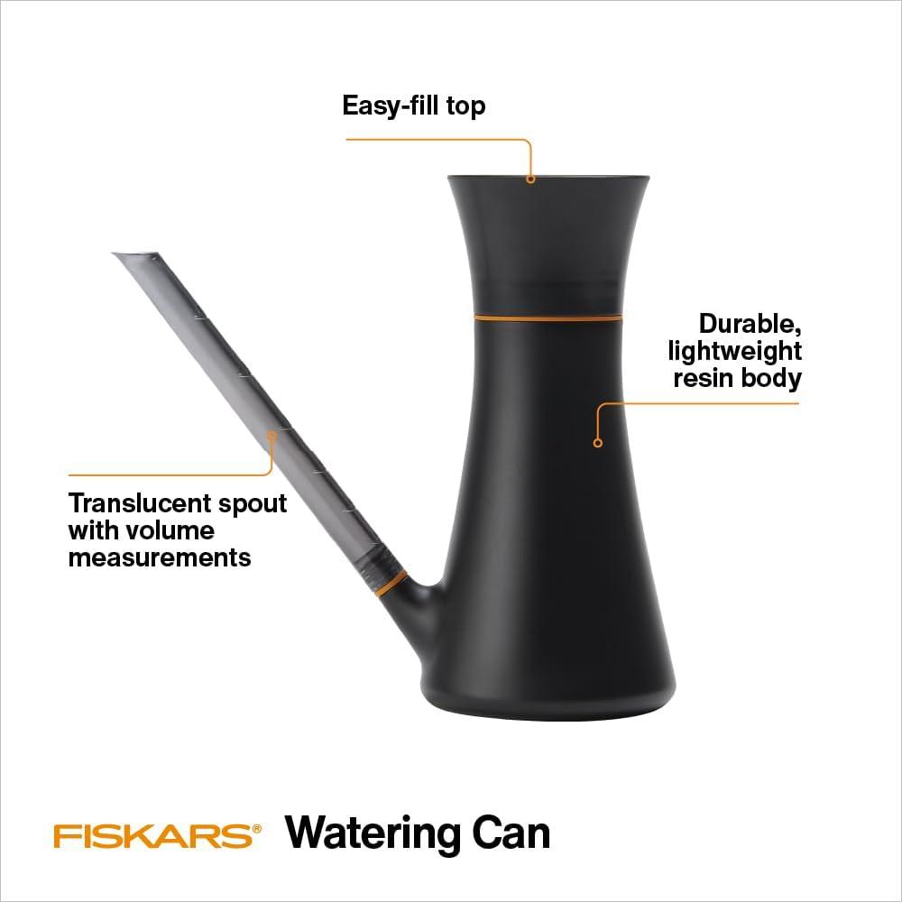 imageFiskars Small Watering Can 40 oz for Indoor Gardening Water Can for Indoor Plants AntiDrip and Removable Nozzle Made with Recycled Plastic