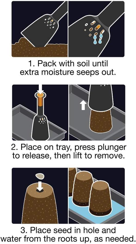 imageFiskars Soil Block Maker for Garden Seeds with Natural Air Pruning Eco Friendly Soil Blocking Gardening Tool for Germinating SeedsNo Size
