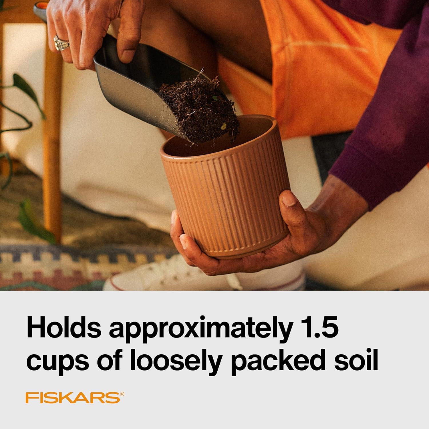 imageFiskars Soil Scoop for Potting and Transplanting Garden Tool Indoor Gardening Made with Recycled Plastic 15 Cups15 cup
