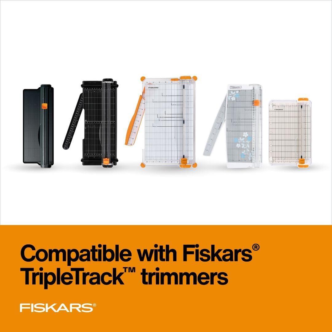 imageFiskars TripleTrack Trimmer Replacement Blades  2Pack  High Profile Style I Blades for Cutting and Scoring  Arts and Crafts  OrangeBlack2 Pack