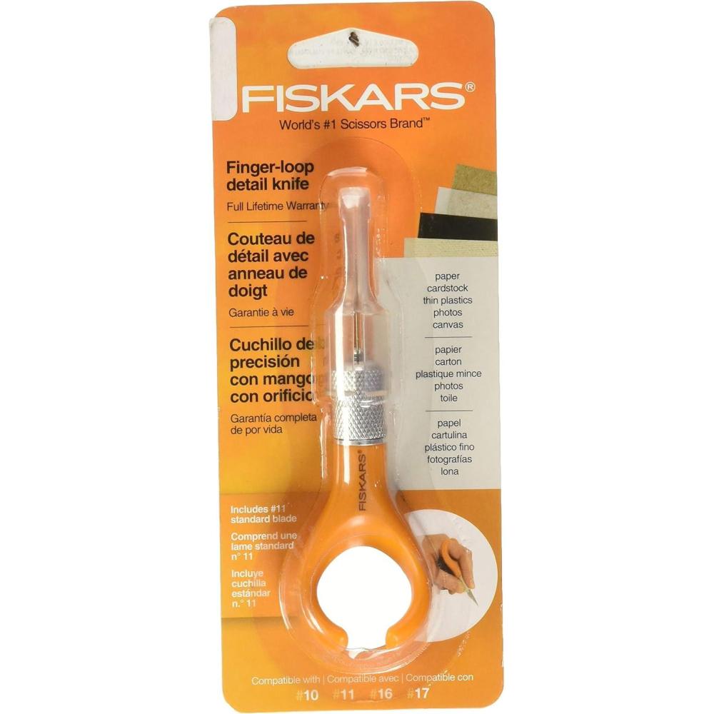 imageFiskars 1630501001 Fingertip Craft Knife 7 Inch Orange7 Inch