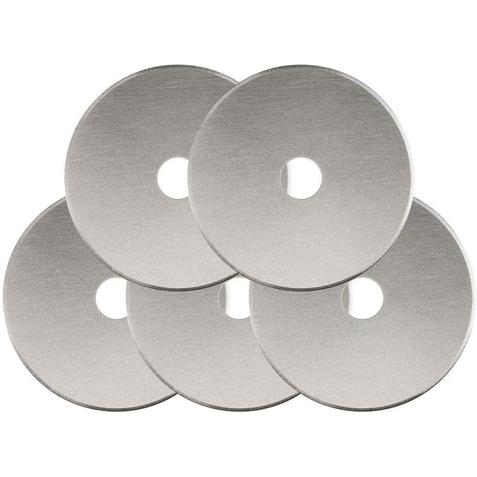 imageFiskars Rotary Cutter 45mm Replacement Blades  5Pack  45mm Stainless Steel Rotary Cutter Blade  Craft Supplies