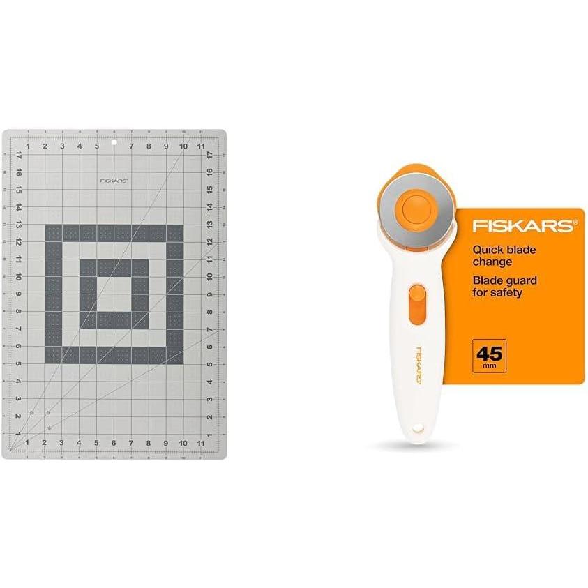 imageFiskars Self Healing Cutting Mat for Quilting Arts and Crafts 18quot x 24quot Grid Sewing Mat Craft Cutting Board Sewing Supplies and Quilting ToolsGray Premium Stick