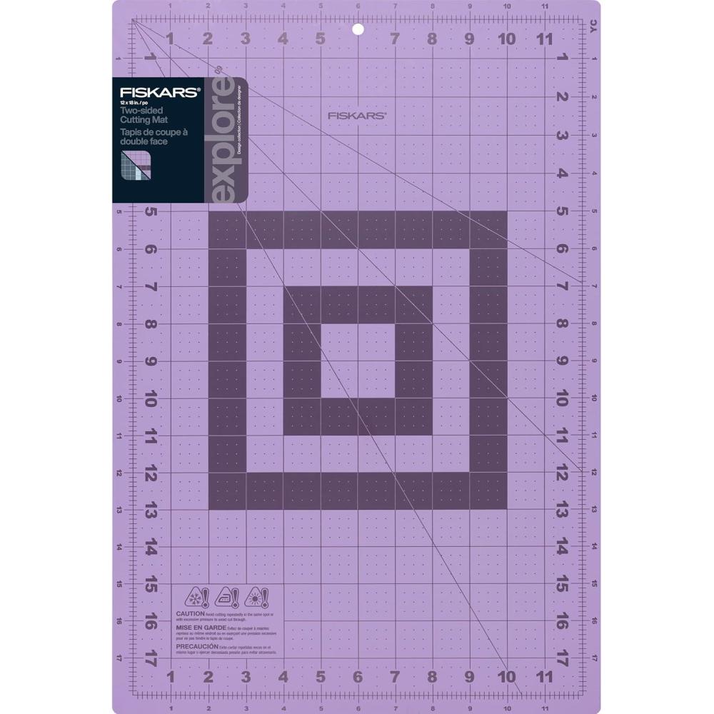 imageFiskars Self Healing Cutting Mat for Quilting Arts and Crafts 18quot x 24quot Grid Sewing Mat Craft Cutting Board Sewing Supplies and Quilting ToolsLilac