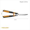 imageFiskars 23Inch Hedge Shears Bush Trimmer with PowerGear2 Technology that Multiplies Power for Less Effort SoftGrip Handles with ShockAbsorbing BumpersPowerGear2 Shock Absorbing 23 in