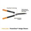 imageFiskars 23Inch Hedge Shears Bush Trimmer with PowerGear2 Technology that Multiplies Power for Less Effort SoftGrip Handles with ShockAbsorbing BumpersPowerGear 23 in