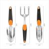 imageFiskars 3in1 Garden Tool Set Includes Trowel Transplanter and Cultivator for Outdoor Gardening Ergonomic Yard Tool KitRecyclable Package