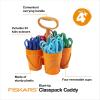 imageFiskars 5quot BluntTip Scissors Classpack for Kids Ages 47 with Art Caddy Organizer 24Pack Kids Scissors for School or Crafting Back to School Supplies Assorted ColorsBluntTip Scissors