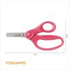 imageFiskars 5quot BluntTip Scissors for Kids Ages 47 For School or Crafting Premium Pink Pack of 1Premium Pink