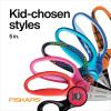 imageFiskars 5quot BluntTip Scissors for Kids Ages 47 For School or Crafting Premium Pink Pack of 1Purple