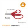 imageFiskars 5quot BluntTip Scissors for Kids Ages 47 For School or Crafting Premium Pink Pack of 1Red