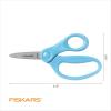 imageFiskars 5quot PointedTip Scissors for Kids Ages 47 Scissors for School or Crafting Back to School Supplies Turquoise