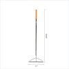 imageFiskars 60quot Pro Garden Rake for Soil with Lightweight Aluminum Handle Heavy Duty Gardening Tool