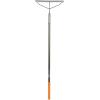 imageFiskars 60quot Pro Garden Rake for Soil with Lightweight Aluminum Handle Heavy Duty Gardening Tool