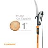 imageFiskars 716 ft Extendable 2in1 Pruner and Pole Saw For Tree Trimming Tree Trimmer with ChainDrive for Cutting Branches up to 125quot Diameter with More Power Garden ToolsPole Saw  Pruner