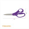imageFiskars 7quot Student Scissors for Kids Ages 1214 Scissors for School or Crafting Back to School Supplies BluePurple
