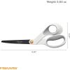imageFiskars 8 LeftHanded Titanium Scissors SoftGrip Handle for Comfort Durable Stainless Steel Blades for Home and Office UseNonStick Titanium  White  Orange