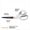 imageFiskars 8 LeftHanded Titanium Scissors SoftGrip Handle for Comfort Durable Stainless Steel Blades for Home and Office UseNonStick Titanium  White  Orange