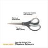 imageFiskars 8 LeftHanded Titanium Scissors SoftGrip Handle for Comfort Durable Stainless Steel Blades for Home and Office UseTitanium  SoftGrip