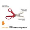 imageFiskars 8 Premier LeftHanded Pinking Shears Precision Stainless Steel Blades for Zigzag Cutting Ergonomic Handle for ComfortLeft Handed