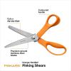 imageFiskars 8 Premier LeftHanded Pinking Shears Precision Stainless Steel Blades for Zigzag Cutting Ergonomic Handle for ComfortStandard
