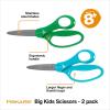 imageFiskars Big Kids Scissors Stainless Steel Blades 2Pack School Scissors BlueGreen