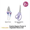imageFiskars Bypass Pruning Shears 58Inch Cut Capacity Garden Clippers Gardening Scissors with Sharp Rust Resistant Steel BladePruner  Veggie Shears Set