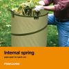 imageFiskars Kangaroo Collapsible Garden Bag for Yard Waste 30 Gallon Reusable Container for Lawn Care and Gardening30 Gallon