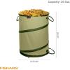 imageFiskars Kangaroo Collapsible Garden Bag for Yard Waste 30 Gallon Reusable Container for Lawn Care and Gardening30 Gallon