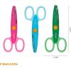 imageFiskars Kidzors Paper Edgers Scissors  Decorative Scissors for Paper Cardstock ampamp Crafts For Crafting and School Supplies 5 inches 3 PackGreen  Pink  Blue
