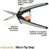 imageFiskars MicroTip Rose Pruning Shears 6quot Garden Shears NonStick Coated Stainless Steel Blade Gardening Scissors with SoftGrip Handle15 Piece Pruning Snip Set