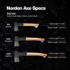 imageFiskars Norden N10 Chopping Axe with Recycled Leather Sheath 17 in