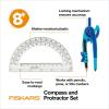 imageFiskars Plastic Compass and Protractor Set  Math Geometry Set for Kids 8  Back to School Supplies  Includes Pencil  Color May Vary
