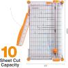 imageFiskars Precision Paper Trimmer Easy Safe and Accurate for Crafts Gifts Cards Photos Always Cuts Straight SwingOut Arm Extends Measurements Lightweight and Portable Sharp Paper Cutter