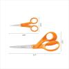 imageFiskars Premier No 5 MicroTip OrangeHandled Fabric Scissors  Double Loop Handle  Sewing and Craft Scissors  Orange8 inches  5 inches 2 Piece Set