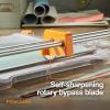imageFiskars ProCision Rotary Bypass Paper Trimmer  12quot Cut Length  Craft Paper and Mixed Media Cutter with Grid Lines  OrangeFolding Rotary Bypass Trimmer  12