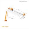 imageFiskars ProCision Rotary Bypass Paper Trimmer  12quot Cut Length  Craft Paper and Mixed Media Cutter with Grid Lines  OrangePortable Rotary Trimmer  12