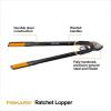 imageFiskars Ratchet Drive Anvil Lopper 32 Inch Heavy Duty Tree Trimmer 2 inch Cut Capacity Riveted Handles for Easy Squeeze Cutting PowerAnvil Lopper 32