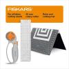 imageFiskars Rotary Cutter 3Piece Set  45mm Blade Rotary Cutter for Fabric Self Healing Cutting Mat and Sewing Ruler  Craft Supplies  WhiteGrayPremium 3Piece