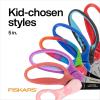 imageFiskars Starter Toddler Scissors for Kids Ages 2 3Pack Small Safety Plastic Scissors Easy Grip Art Supplies for Kids for Back to School Left and Right Handed SuitableTraining Turquoise Scissors