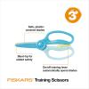 imageFiskars Starter Toddler Scissors for Kids Ages 2 3Pack Small Safety Plastic Scissors Easy Grip Art Supplies for Kids for Back to School Left and Right Handed SuitableTraining Turquoise Scissors