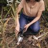 imageFiskars Xact Hand Rake Heavy Duty Gardening Hand Tool with Ergonomic Handle and Hanging Hole for Storage Stainless Steel Head and Tines Perfect for Maintaining a Raised Garden BedTrowel