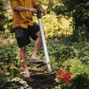 imageFiskars Xact Standing Bulb Planter 413 Inch SilverStanding Bulb Planter