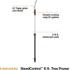 imageFiskars XtendControl Extendable Tree Pruner 16 ft Adjustable Branch Trimmer with Rotating Pruning Head 15quot X3 DoubleHooked Saw 48 ft Extension Poles ampamp Automatic Cord Reel for Precision CuttingX1 Saw with Hand Saw