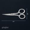 imageGingher Stork Embroidery Scissors and Leather Sheath  35quot Craft Scissors for Fabric Thread and Needlework Yarn Cutting  Gold4 Embroidery  Curved